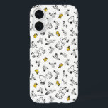 Peanuts | Snoopy & Woodstock B&W Flower Pattern iPhone 16 Case<br><div class="desc">Check out this fun Peanuts design featuring Snoopy and Woodstock.</div>