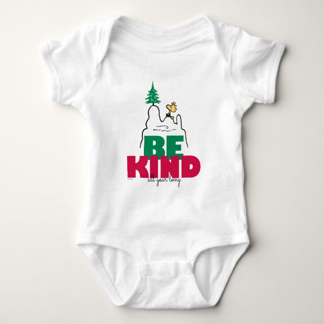 Peanuts | Snoopy & Woodstock Be Kind Baby Bodysuit (Front)