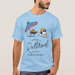 Peanuts | Snoopy & Woodstock Beach I'm Retired T-Shirt<br><div class="desc">Celebrate retirement in style with the Peanuts Snoopy & Woodstock Beach "I'm Retired" T-Shirt! Featuring Snoopy and Woodstock relaxing on the beach, this fun and comfortable t-shirt is perfect for marking the start of a new chapter. A great gift for retirees, this playful shirt adds a Peanuts-themed touch to any...</div>
