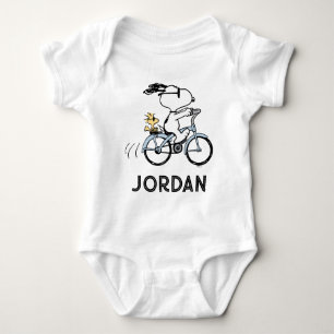 Peanuts Snoopy & Woodstock Bicycle Baby Bodysuit