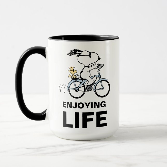 Peanuts | Snoopy & Woodstock Bicycle Mug (Left)