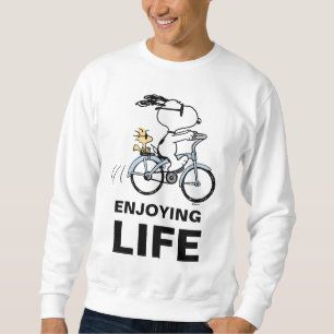 Peanuts Snoopy & Woodstock Bicycle Sweatshirt