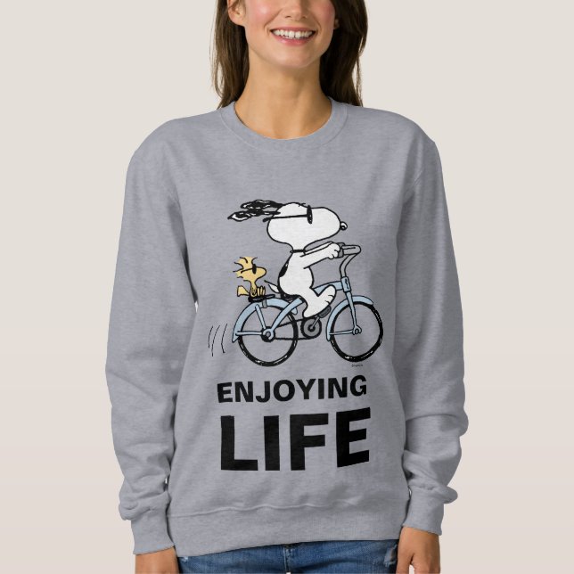 Peanuts | Snoopy & Woodstock Bicycle Sweatshirt (Front)