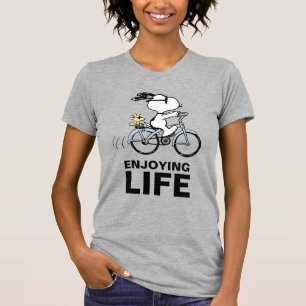 Peanuts   Snoopy & Woodstock Bicycle T-Shirt