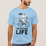 Peanuts | Snoopy & Woodstock Bicycle T-Shirt<br><div class="desc">Check out this awesome Peanuts design featuring Snoopy and Woodstock.</div>