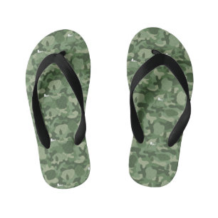 Peanuts Snoopy & Woodstock Camouflage Camp Kid's Jandals