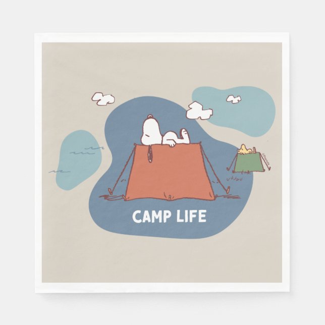 Peanuts | Snoopy & Woodstock Camp Life Napkin (Front)