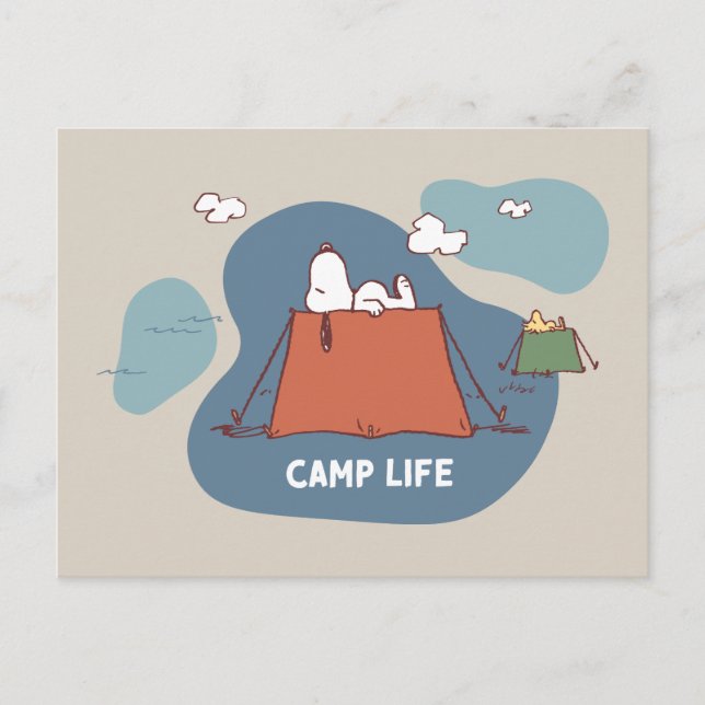 Peanuts | Snoopy & Woodstock Camp Life Postcard (Front)
