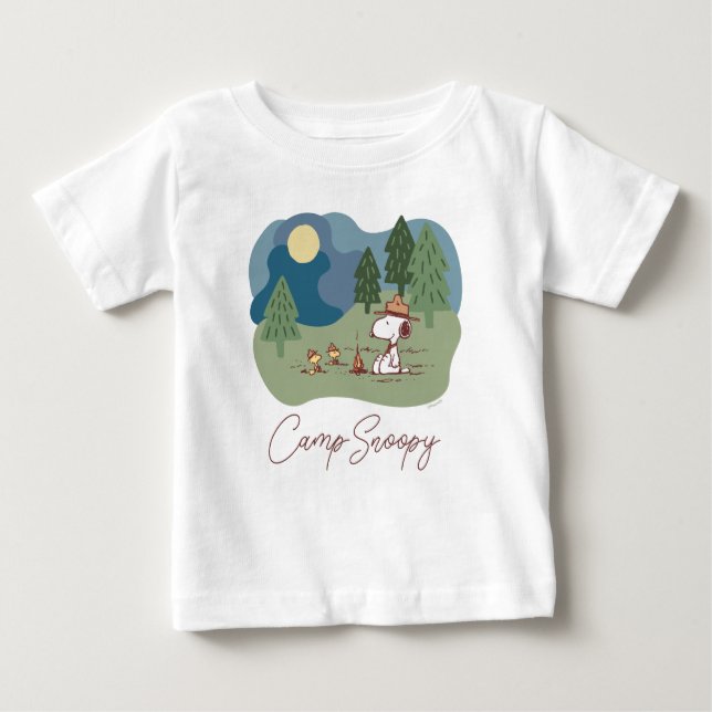 Peanuts | Snoopy & Woodstock Camp Site Baby T-Shirt (Front)