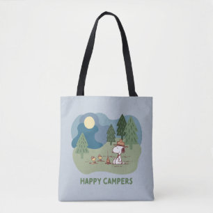 Peanuts   Snoopy & Woodstock Camp Site Tote Bag