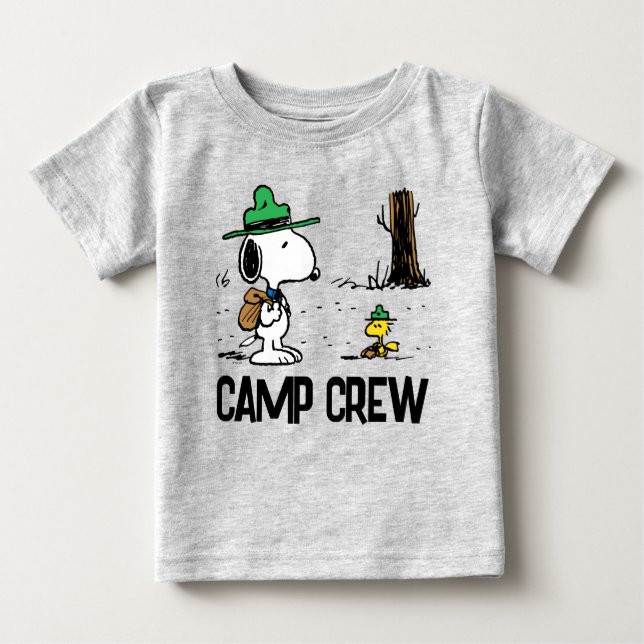 Peanuts | Snoopy & Woodstock Camping Baby T-Shirt (Front)