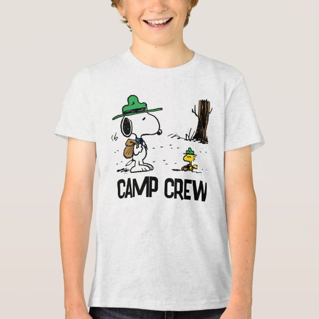 Peanuts | Snoopy & Woodstock Camping Tri-Blend Shirt (Front)