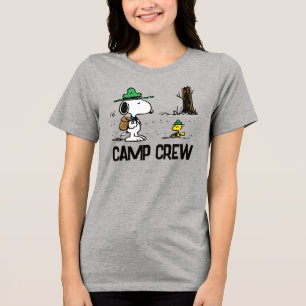 Peanuts Snoopy & Woodstock Camping Tri-Blend Shirt