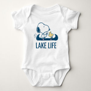 Peanuts   Snoopy & Woodstock Canoe Baby Bodysuit