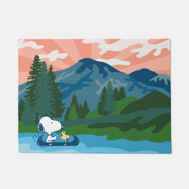 Peanuts | Snoopy & Woodstock Canoe Doormat (Front)