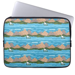 Peanuts Snoopy & Woodstock Canoe Ride Pattern Laptop Sleeve