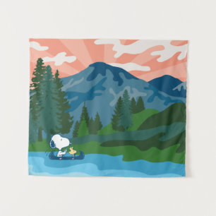 Peanuts   Snoopy & Woodstock Canoe Tapestry