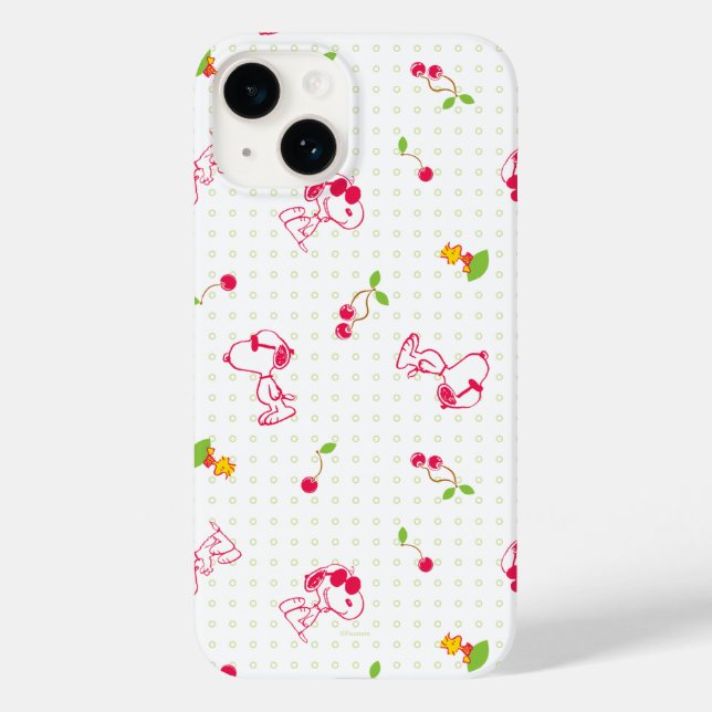 Peanuts | Snoopy & Woodstock Cherry Pattern Case-Mate iPhone Case (Back)