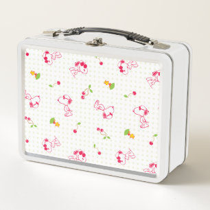 Peanuts   Snoopy & Woodstock Cherry Pattern Metal Lunch Box