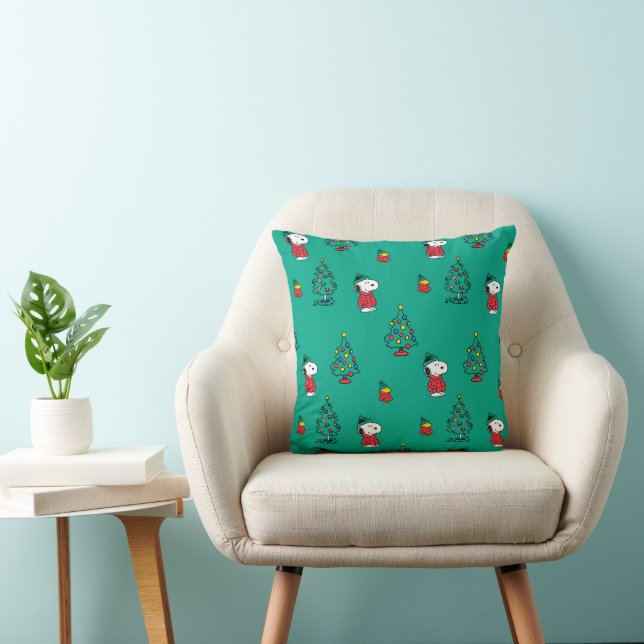 Peanuts | Snoopy & Woodstock Christmas Pattern Cushion (Chair)