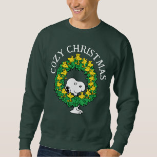 Peanuts Snoopy & Woodstock Christmas Wreath Sweatshirt