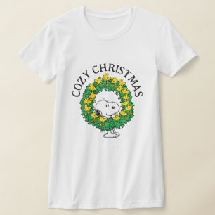 Peanuts Snoopy & Woodstock Christmas Wreath T-Shirt