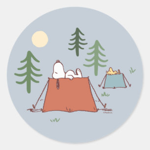 Peanuts   Snoopy & Woodstock Classic Round Sticker