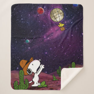 Peanuts   Snoopy & Woodstock Cowboy Sherpa Blanket