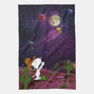 Peanuts   Snoopy & Woodstock Cowboy Tea Towel