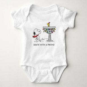 Peanuts Snoopy & Woodstock Decorated Bird Bath Baby Bodysuit