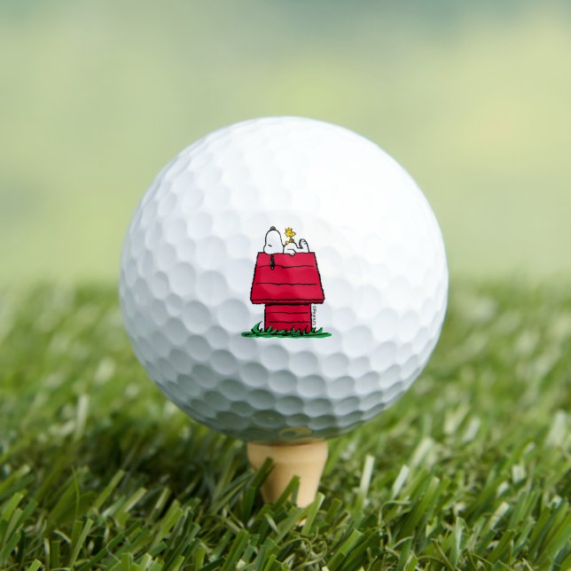 Peanuts | Snoopy & Woodstock Doghouse Golf Balls (Insitu Tee)
