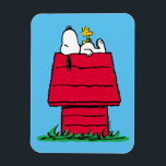 Peanuts | Snoopy & Woodstock Doghouse Magnet<br><div class="desc">Check out this fun Peanuts design featuring Snoopy and Woodstock.</div>