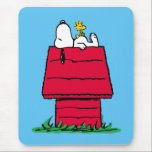 Peanuts | Snoopy & Woodstock Doghouse Mouse Pad<br><div class="desc">Check out this fun Peanuts design featuring Snoopy and Woodstock.</div>