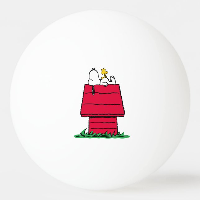 Peanuts | Snoopy & Woodstock Doghouse Ping Pong Ball (Front)