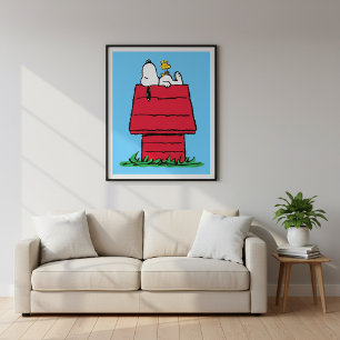 Peanuts   Snoopy & Woodstock Doghouse Poster