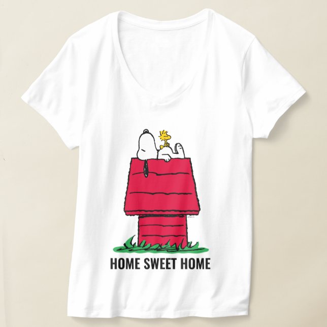 Peanuts | Snoopy & Woodstock Doghouse T-Shirt (Laydown)