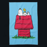 Peanuts | Snoopy & Woodstock Doghouse Tea Towel<br><div class="desc">Check out this fun Peanuts design featuring Snoopy and Woodstock.</div>