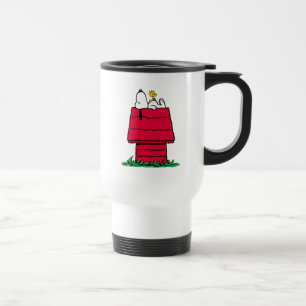 Peanuts Snoopy & Woodstock Doghouse Travel Mug