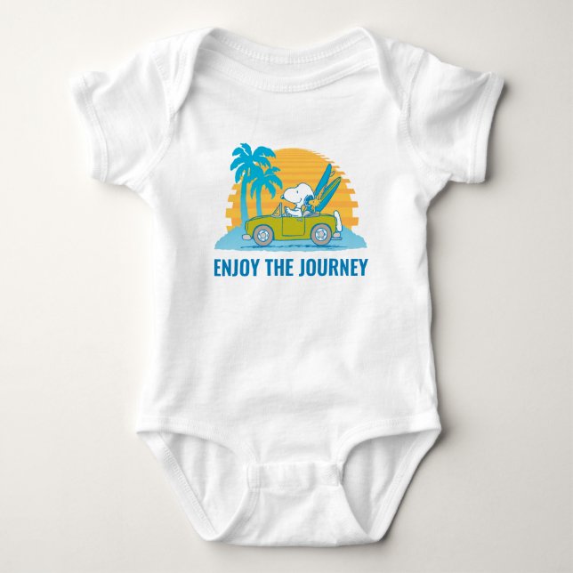 Peanuts | Snoopy & Woodstock Enjoy the Journey Baby Bodysuit (Front)