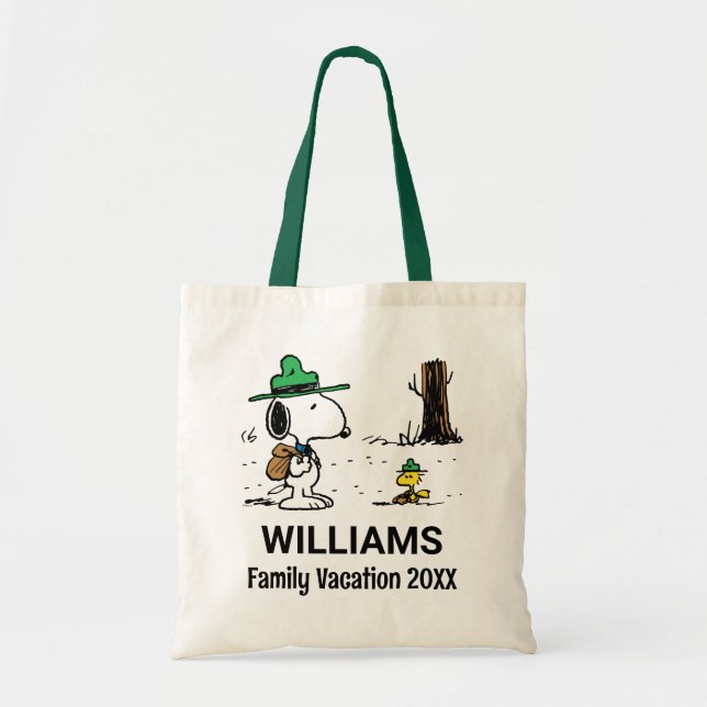 Peanuts | Snoopy & Woodstock Family Vacation Tote Bag (Front)