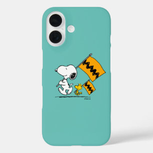 Peanuts   Snoopy & Woodstock Flags iPhone 16 Case