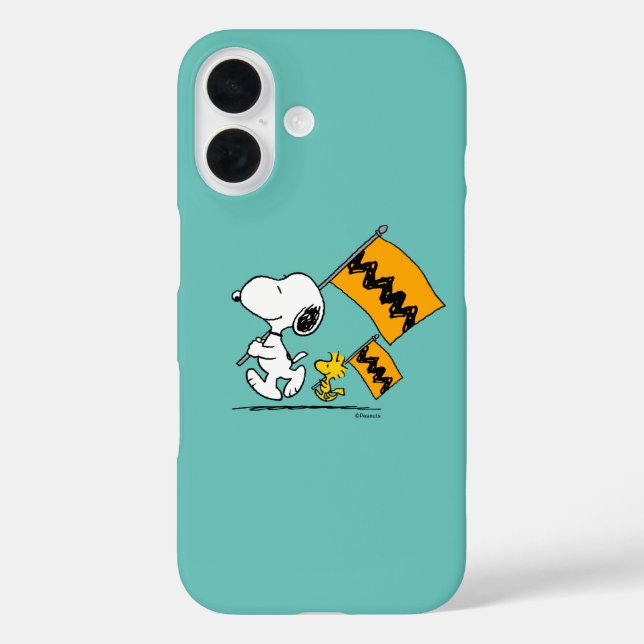 Peanuts | Snoopy & Woodstock Flags Case-Mate iPhone Case (Back)