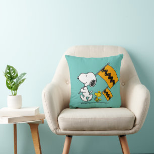 Peanuts   Snoopy & Woodstock Flags Cushion