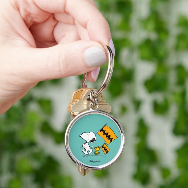 Peanuts | Snoopy & Woodstock Flags Key Ring (Hand)
