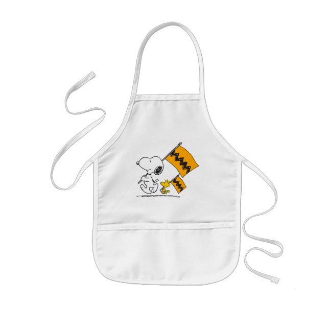 Peanuts | Snoopy & Woodstock Flags Kids Apron (Front)