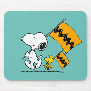 Peanuts   Snoopy & Woodstock Flags Mouse Pad