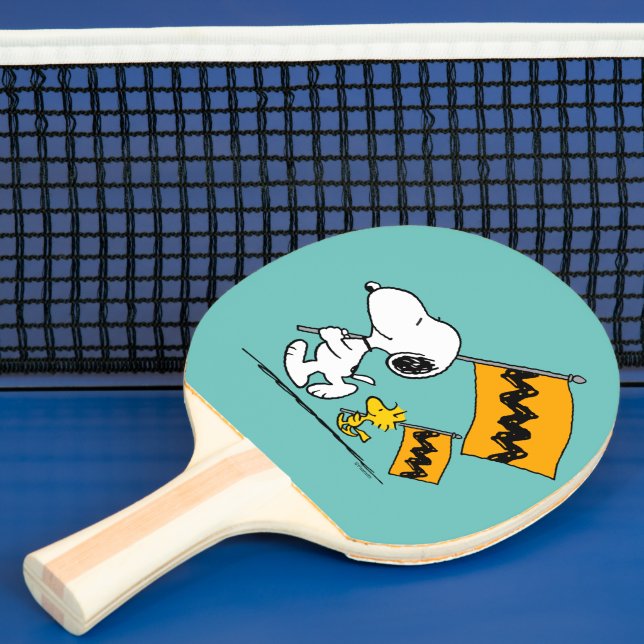 Peanuts | Snoopy & Woodstock Flags Ping Pong Paddle (Insitu)