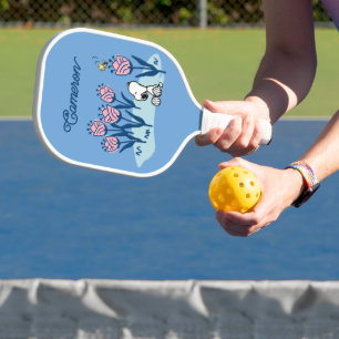 Peanuts Snoopy & Woodstock Flower   Add Your Name Pickleball Paddle
