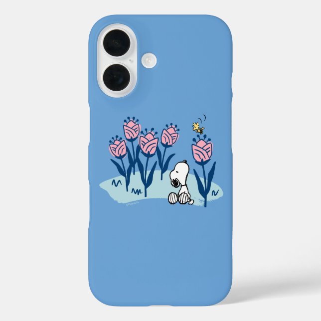 Peanuts | Snoopy & Woodstock Flower Garden Case-Mate iPhone Case (Back)