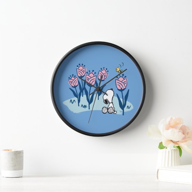 Peanuts | Snoopy & Woodstock Flower Garden Clock (Home)